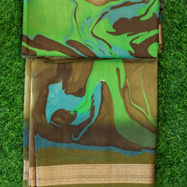 cotton saree with marble design