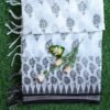 Black and white saree with design 3