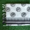 Black and white saree with design 13