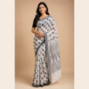 Black and white saree with design 24