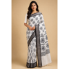 Black and white saree with design 22