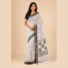 Black and white saree with design 2